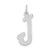 Image of 10K White Gold Small Script Initial J Charm