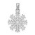 Image of 10k White Gold Snowflake Pendant