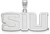 Image of 10K White Gold Southern Illinois University Medium Pendant by LogoArt (1W003SIU)