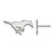 10K White Gold Southern Methodist University Small Post Earrings by LogoArt
