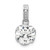 Image of 10K White Gold Tiara Collection Polished CZ Pendant 10YC383W