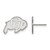 10K White Gold University of Colorado Small Post Earrings by LogoArt (1W008UCO)