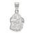 10K White Gold University of Georgia Medium Pendant by LogoArt (1W045UGA)