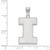 10K White Gold University of Illinois XL Pendant by LogoArt