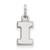 10K White Gold University of Illinois X-Small Pendant by LogoArt (1W001UIL)