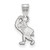 10K White Gold University of Iowa Small Pendant by LogoArt (1W076UIA)