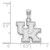 Image of 10K White Gold University of Kentucky Small Pendant by LogoArt (1W002UK)