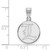 Image of 10K White Gold University of Louisville Medium Disc Pendant by LogoArt