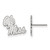 10K White Gold University of Mississippi Small Post Earrings by LogoArt