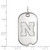 10K White Gold University of Nebraska Small Dog Tag by LogoArt (1W054UNE)