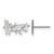 10K White Gold University of Nebraska X-Small Post Earrings by LogoArt