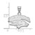 Image of 10K White Gold University of Nevada Small Pendant by LogoArt (1W001UNR)