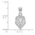 Image of 10K White Gold University of New Mexico Small Pendant by LogoArt (1W001UNM)
