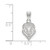 10K White Gold University of New Mexico Small Pendant by LogoArt (1W001UNM)