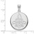 Image of 10K White Gold University of New Orleans Large Disc Pendant by LogoArt 1W018UNO