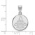 Image of 10K White Gold University of New Orleans Medium Disc Pendant by LogoArt