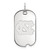 10K White Gold University of North Carolina Small Dog Tag by LogoArt
