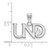 Image of 10K White Gold University of North Dakota Small Pendant by LogoArt (1W026UNOD)