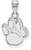 Image of 10K White Gold University of Pittsburgh Small Pendant by LogoArt (1W042UPI)