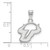 Image of 10K White Gold University of South Florida Small Pendant by LogoArt (1W002USFL)
