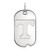 10K White Gold University of Tennessee Small Dog Tag by LogoArt