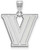 Image of 10K White Gold Villanova University Large Pendant by LogoArt (1W003VIL)