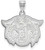 Image of 10K White Gold Villanova University Large Pendant by LogoArt (1W034VIL)