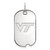 10K White Gold Virginia Tech Small Dog Tag by LogoArt
