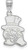 Image of 10K White Gold Wake Forest University Large Pendant by LogoArt (1W058WFU)