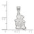 10K White Gold Wake Forest University Medium Pendant by LogoArt (1W057WFU)