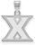 Image of 10K White Gold Xavier University Small Pendant by LogoArt