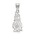 10K White Gold Youngstown State University Large Pendant by LogoArt (1W006YSU)