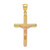 Image of 10k Yellow & Rose Gold CZ Crucifix Pendant 10C1060