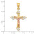 Image of 10k Yellow & Rose Gold CZ Crucifix Pendant 10C1090