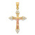 Image of 10k Yellow & Rose Gold CZ Crucifix Pendant 10C1090