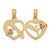 Image of 10k Yellow & Rose Gold Mom - Daughter Breakable Hearts Pendant