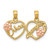 Image of 10k Yellow & Rose Gold Mom - Daughter Breakable Hearts Pendant