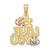 Image of 10k Yellow & Rose Gold w/ Rhodium I LOVE YOU w/ Hearts Pendant