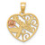 Image of 10k Yellow & Rose Gold with White Rhodium Abuela Pendant