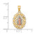 Image of 10k Yellow & Rose Gold with White Rhodium Our Lady of Guadalupe Pendant 10C1045