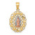 Image of 10k Yellow & Rose Gold with White Rhodium Our Lady of Guadalupe Pendant 10C1045 Image of 10k Yellow & Rose Gold with White Rhodium Our Lady of Guadalupe Pendant 10C1045