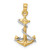 Image of 10k Yellow & White Gold Anchor w/Rope Pendant