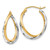 Image of 20mm 10k Yellow & White Gold Hinged Hoop Earrings