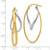 Image of 17mm 10k Yellow & White Gold Polished Designer Hoop Earrings