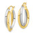 Image of 23.8mm 10k Yellow & White Gold Polished Double Oval Hoop Earrings
