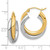 Image of 23.77mm 10k Yellow & White Gold Polished Double Tube Hoop Earrings