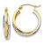 Image of 23mm 10k Yellow & White Gold Polished Hinged Hoop Earrings TA38