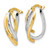 Image of 19mm 10k Yellow & White Gold Polished Twisted Hoop Earrings 10LE284