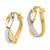 Image of 19mm 10k Yellow & White Gold Polished Twisted Hoop Earrings 10LE419