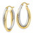 Image of 29mm 10k Yellow & White Gold Textured Hinged Hoop Earrings TA85